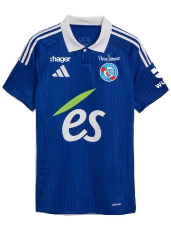 RC Strasbourg Alsace maglia da casa uniforme da calcio per adulti prima divisa sportiva da uomo kit da calcio magliette 2024-2025